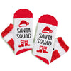 HAPPYPOP Christmas Gifts for Boys Girls - Secret Santa Socks Xmas Stocking Stuffers for Little Kids, Santa Gifts for 4-6 Years Kids White