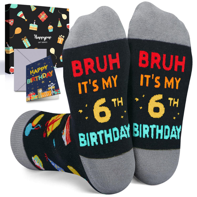 6th Birthday Gifts for Boys - Socks for Kids Age 6, Presents for 6 Year Old Boys, 6 Year Old Boy Gift Ideas, Gifts for Six Year Olds