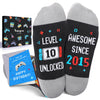 HAPPYPOP 10 Year Old Birthday Gifts Socks Ideas - 2015 Birthday Gifts for Ten Year Olds in Gift Box, Presents for 10 Year Old Tween Boys Girls with Greeting Card