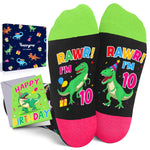 10th Birthday Gifts Socks Ideas - Gifts for Tween Boys Girls Age 10, Presents for 10 Year Old, Birthday Gift Box with Greeting Card