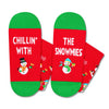 Christmas Gifts Stocking Socks for Mom - Christmas Red Snowman Socks Xmas Stocking Stuffers for Women Men