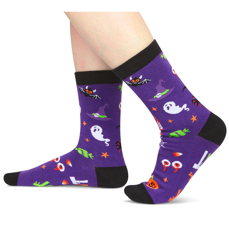 Halloween Socks Spooky Gifts Men Women - Halloween Gifts Pumpkin Skull Ghost Candy Gifts