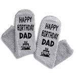 Cool Dad Birthday Gift Dad Father Papa Daddy Gifts from Daughter Son, Funny Dad Daddy Birthday Socks, Grey Fuzzy Cupcake Socks