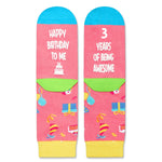 Zmart 3rd Birthday Gifts for Girls - Socks for Toddlers 3t, Girls Boys Age 3 Gift Ideas, Three Year Old Gifts for Kids, Presents for 3 Year Olds