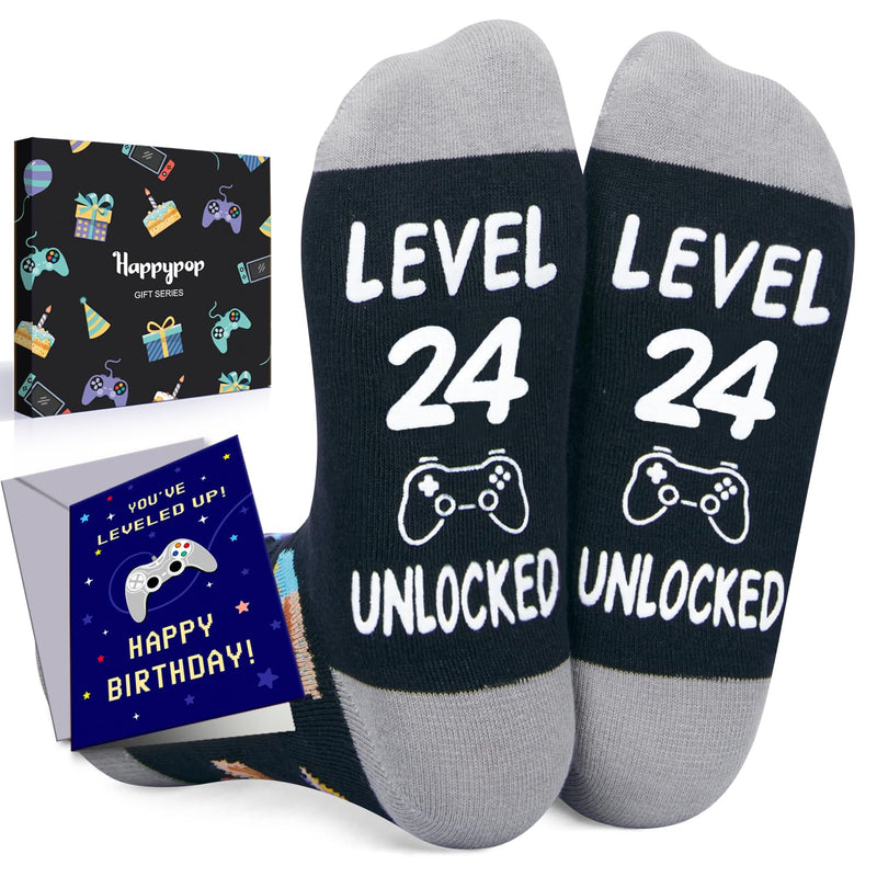 24th Birthday Gifts Socks Ideas - Socks for 24 Year Olds Women Men, Best Gifts for 24 Year Olds, 24th Birthday Socks