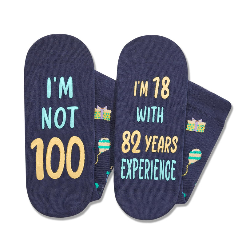 100th Years Old Birthday Gifts for Men - Socks for 100 Year Olds, Gift Ideas for 100 Year Old Man Woman, 100th Birthday Socks