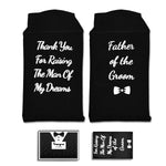 Father of The Groom Gifts for Father in Law Thank You Gifts, Funny Dress Socks Wedding Socks for Men