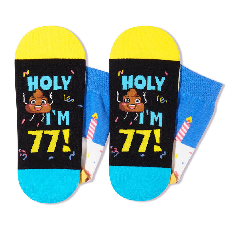 77th Birthday Gift Ideas Socks - 77 Year Old Gifts for Her Him, Funny Gifts Socks for 77 Year Old Women Men