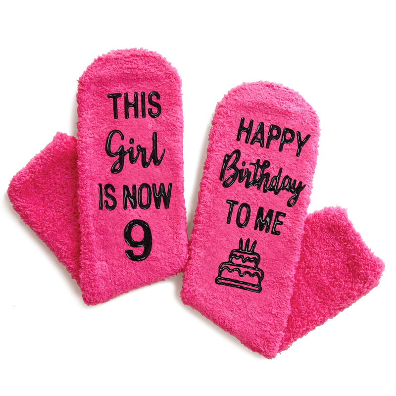 9th Birthday Gifts for Girls - Socks for Kids Age 9, Presents for 9 Year Old Girls, Gift Ideas for Nine Year Old Girls