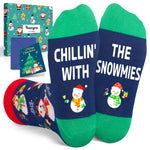 Christmas Gifts Stocking Socks for Kids - Snowman Christmas Stocking for Son Daughter Sister 7-9 Years