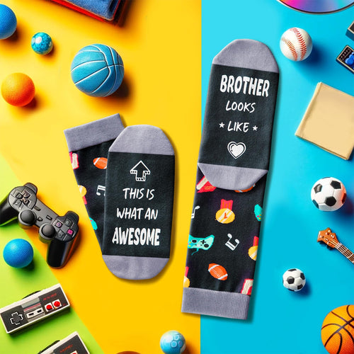 Awesome Gifts For Men - Cool Gifts For Brother, Brother Socks, Funny Men Socks