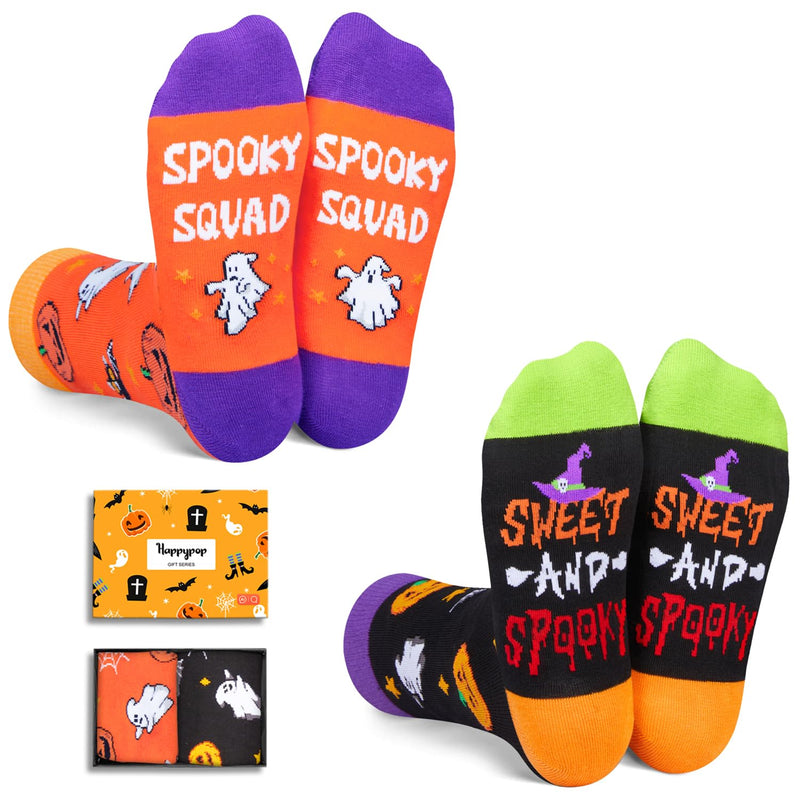 Halloween Gifts Socks Spooky For Boys Girls - Halloween Spooky Gifts for Kids 4-6 Years Old Witch Gifts