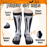 Halloween Gifts Ideas for 2-3 Years Old Kids - Halloween Socks Spooky Gifts for Boys Girls, Knee Skeleton Socks for Kids Horror Socks