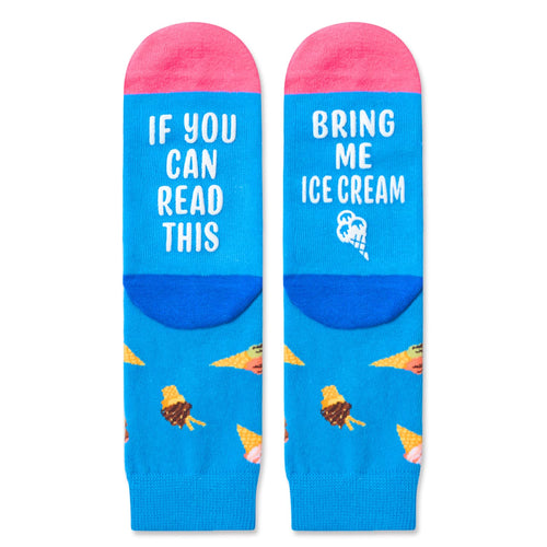 Kids Socks 4-6 Years; Funny Socks for Boys Girls Ice Cream Gifts Ice Cream Socks