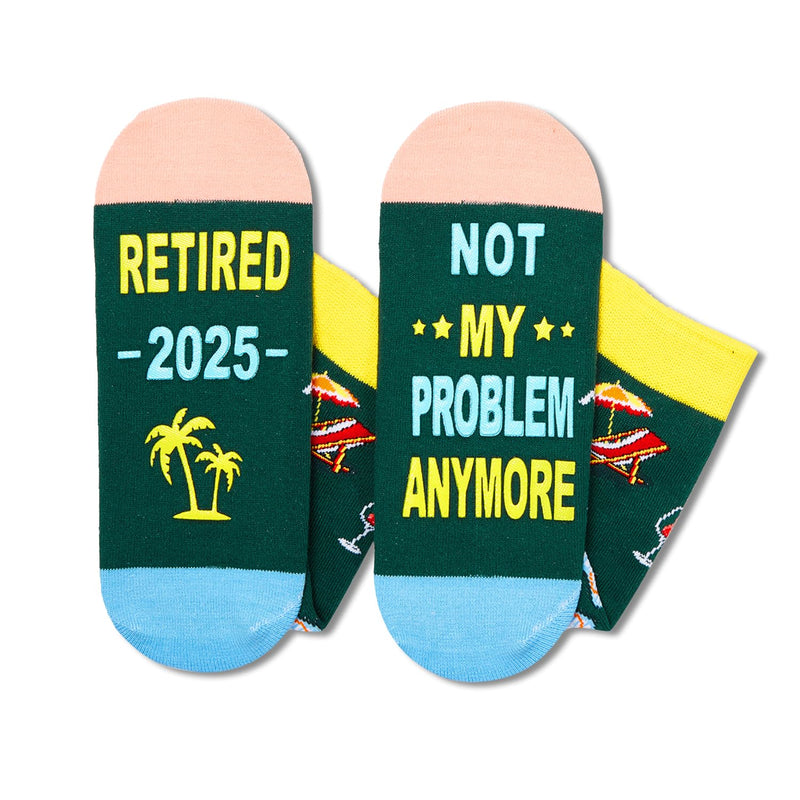 HAPPYPOP Retirement Gifts Ideas Socks - Retired Socks, 2025 Retirement Gifts for Women Men Retired Gifts