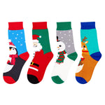 Christmas Gifts Stocking Socks for Kids - Secret Santa Socks Xmas Stocking Stuffers for Girls Boys, 4 Pack of Christmas Socks