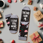 HAPPYPOP Gifts For Boyfriend Girlfriends - Funny Girlfriend Gifts from Boyfriend, Christmas Couple Gift Ideas, Girlfriend Boyfriend Socks With Greeting Card