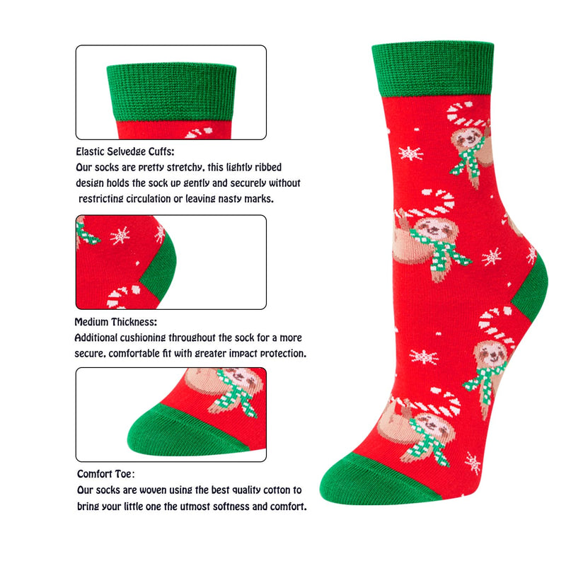 Christmas Gifts Stocking Socks for Mom Dad - Secret Santa Socks Xmas Stocking Stuffers for Teen Boys Girls, Christmas Stocking 4 Pack