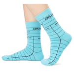 HAPPYPOP Funny Socks for Teens - Library Card Socks Book Socks for Women Men, Book Lover Gifts for Teen Girls Boys, Library Card Gifts for Students