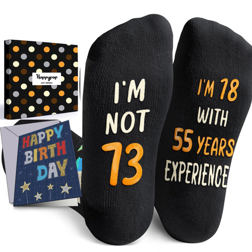 73rd Years Old Birthday Gifts for Men - Socks for 73 Year Olds, Gift Ideas for 73 Year Old Man Woman, 73rd Birthday Socks