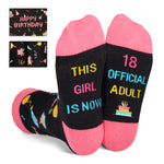 18th Birthday Gifts Socks Ideas - 18 Year Old Birthday Gifts for Teen Girls, Young Adult Gifts for 18 Year Olds