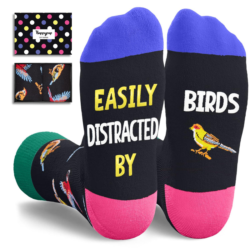 HAPPYPOP Funny Socks for Women Men - Crazy Bird Gifts Animal Gifts, Bird Socks Parrot Socks Unisex Animal Socks