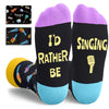 HAPPYPOP Music Gifts for Singers - Funny Singing Gifts for Adult, Cool Singing Music Socks 13-18 Years