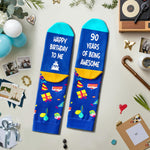 90th Birthday Gift ideas Socks - Best Gifts for 90 Year Old Man Woman, 90th Birthday Gifts for Elderly Men Old Lady