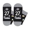 27th Birthday Gifts Socks Ideas - Gifts for 27 Year Old Woman Man Best Gifts for 27 Year Old Male Female, Gifts Greeting Card