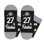 27th Birthday Gifts Socks Ideas - Gifts for 27 Year Old Woman Man Best Gifts for 27 Year Old Male Female, Gifts Greeting Card