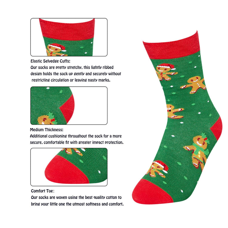 Christmas Gifts Stocking Socks for Men - Secret Santa Socks Xmas Stocking Stuffers for Teen Boys, Christmas Stocking 4 Pack