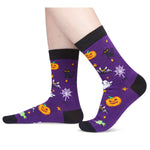 Halloween Socks Men Spooky Gifts Women - Halloween Gifts Pumpkin Skull Ghost Socks, 2 Pack