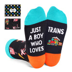 Train Gifts for Boys Kids Teens - Train Enthusiasts Lovers, Funny Railroad Socks for Boys, Train Stocking Stuffers