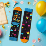 17th Birthday Gifts Ideas Socks - Gifts for 17 Year old Boy Girl, Birthday Present for Teens Age 17