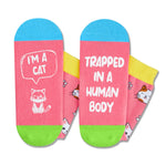 Funny Cat Gifts for Cat Mom - Cat Lover Gifts for Women Men, Novelty Cat Socks Crazy Silly Fun Socks