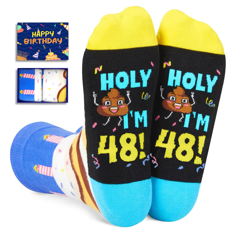 48 Year Old Birthday Gifts for Middle Aged Men Women, Best Gifts for 48 Year Old Man Woman, 48th Birthday Gifts for Him Her, 48th Birthday Socks