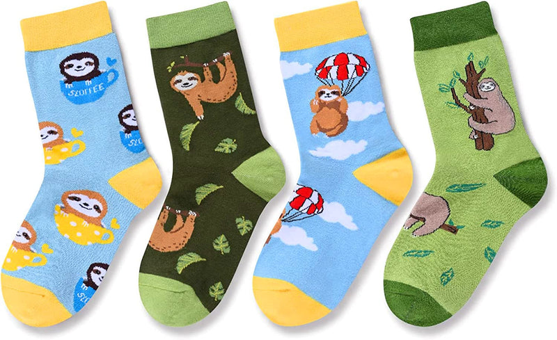 Crazy Socks for Boys - Silly Kids Sloth Socks, Funny Gifts for Little Boys Sloth Gifts 4 to 6 Years