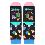 HAPPYPOP 10 Year Old Birthday Gifts Socks Ideas - Ten Year Old Gifts in Birthday Gift Box, Presents for 10 Year Old with Greeting Card, Gifts for Tween Girls Age 10