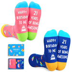 21st Birthday Gift Ideas Socks - Best Gifts for 21 Year Old Women Men Her Him, 21 Year Old Gifts for Female Male 2 Pack