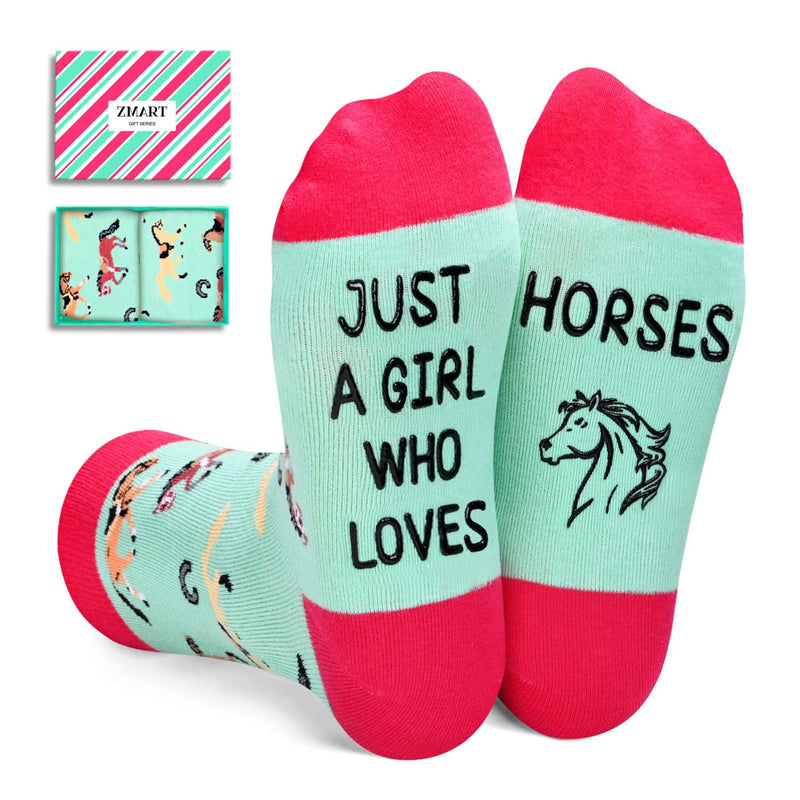 Zmart Cute Animal Socks for Girls - Chickens Gifts Horses Socks Dogs Gifts Cow Socks Kids