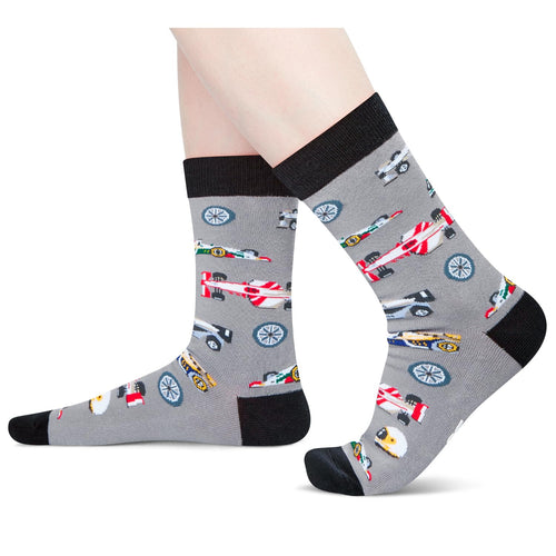 Cool Racing Gifts for Men Women Teens - Gifts for Car Guys Lovers, Cool Race Car Socks, Car Stocking Stuffers for Men, Racing Socks