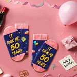 50th Birthday Gifts Ideas - Socks for 50 Year Olds, 50th Birthday Gifts for Him Her, Best Gifts for 50 Year Old Man Woman