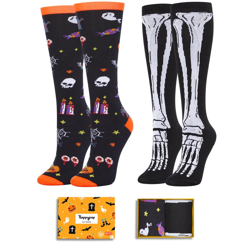 Halloween Socks Spooky Gifts For Men Women - Halloween Gifts Horror Gifts Halloween Skeleton Horror Socks