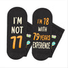 77th Years Old Birthday Gifts for Men - Socks for 77 Year Olds, Gift Ideas for 77 Year Old Man Woman, 77th Birthday Socks