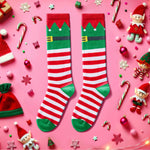 Christmas Gifts Stocking Socks for Women - Christmas Knee High Elf Socks Secret Santa Xmas Stocking Stuffers for Teen Girls