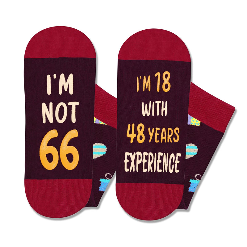 66th Years Old Birthday Gifts for Men - Socks for 66 Year Olds, Gift Ideas for 66 Year Old Man Woman, 66th Birthday Socks