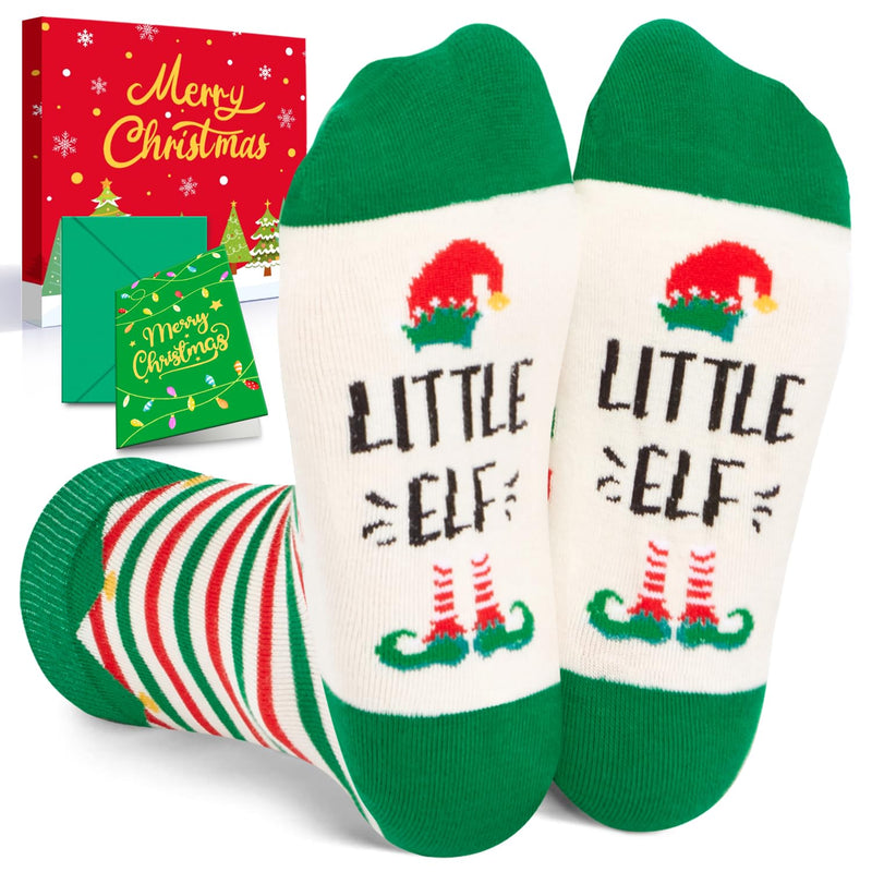 Christmas Gifts Stocking Socks for Boys Girls - Elf Socks Xmas Stocking Stuffers for 2-3 Years