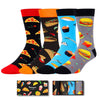 HAPPYPOP Food Socks Pizza Box Bacon Donut Meat Taco Socks - Mens Crazy Fun Novelty Sock