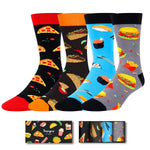 HAPPYPOP Food Socks Pizza Box Bacon Donut Meat Taco Socks - Mens Crazy Fun Novelty Sock