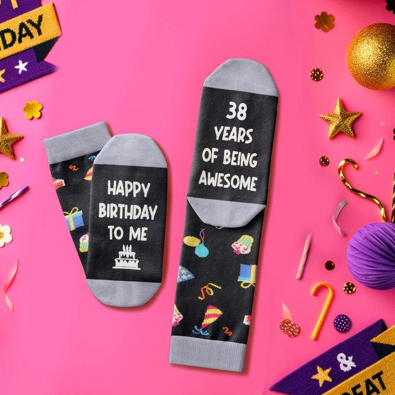 38th Birthday Gifts Ideas for Men - Socks for 38 Year Olds, 38th Birthday Gifts for Him Her, Best Gifts for 38 Year Old Man Woman